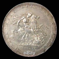 1819 LIX Argent Grande-bretagne Couronne George III Coin Prachtig