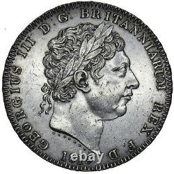 1819 LIX Crown George III British Silver Coin V Nice
