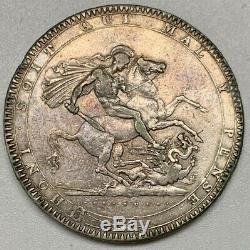 1819 LIX Grande-bretagne Silver Crown Ef Extra Fine George III World Coin