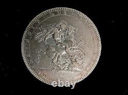 1819 LX Grande Britaine Crown Silver Coin Semble Xf