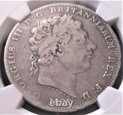 1820 LX Grande-Bretagne Couronne, NGC VF 20, belle pièce d'argent #1386