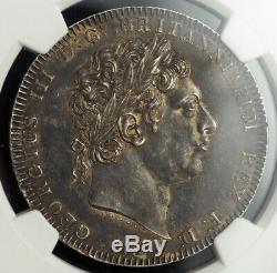 1820, La Grande-bretagne, George Iii. Silver Crown (dollar Britannique) Coin. Ngc Au-58