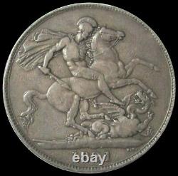 1821 Argent Secundo Grande-bretagne Bord Couronne Roi George IV Extra Fine Coin