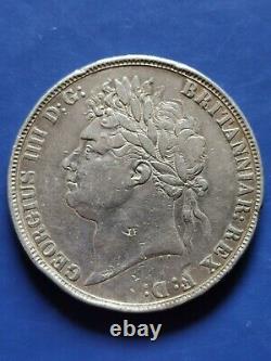 1821 Grand Grand Grand Grand Grand Crown Silver Coin Secundo George IV Ngc Véritable Contre-marque