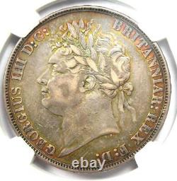 1821 Grande-bretagne Angleterre George IV Crown Coin Certifié Ngc Vf35 Rare Coin