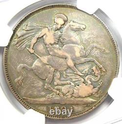 1821 Grande-bretagne Angleterre George IV Crown Coin Certifié Ngc Vf35 Rare Coin