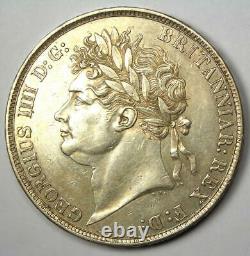 1821 Grande-bretagne Angleterre George IV Crown Coin Choice Au / Unc Ms Détails
