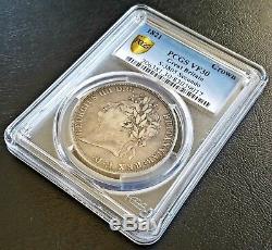 1821 Grande-bretagne Couronne Pcgs Vf30 Very Fine Argent Vintage Uk Classique Coin