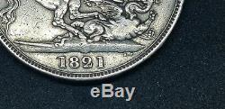 1821 Grande-bretagne GB Couronne George IV British Silver Coin V De Nice
