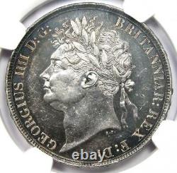 1822 Grande-bretagne Angleterre George IV Couronne Tertio Coin Certifié Ngc Au53