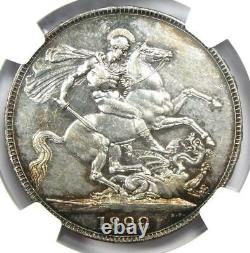 1822 Grande-bretagne Angleterre George IV Couronne Tertio Coin Certifié Ngc Au53