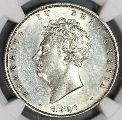 1826 Ngc Au 58 George IV 1/2 Couronne Grande-bretagne Pièce D'argent (19092802c)