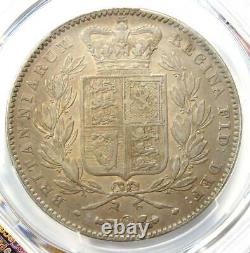1844 Grande-bretagne Angleterre Royaume-uni Victoria Crown Coin Certifié Pcgs Vf30