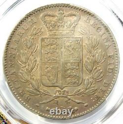 1844 Grande-bretagne Angleterre Royaume-uni Victoria Crown Coin Certifié Pcgs Vf30