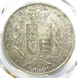 1844 Grande-bretagne Angleterre Royaume-uni Victoria Crown Coin Certifié Pcgs Vf35