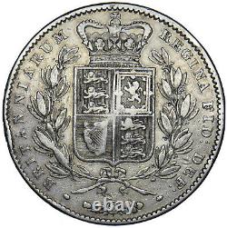 1845 Couronne (cinquefoil Stops) Victoria British Silver Coin Nice