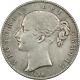 1845 Grande-bretagne Royaume-uni Silver Crown, Reine Victoria, Très Fine Vf, Km# 741