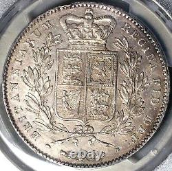 1845 PCGS AU Couronne Victoria Grande-Bretagne 5 Shillings Pièce d'argent (22110202C)