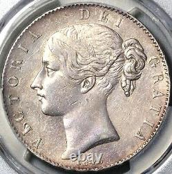 1845 PCGS AU Couronne Victoria Grande-Bretagne 5 pièces en argent (22110202C)