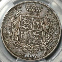 1845 Pcgs Vf 30 Victoria 1/2 Crown Great Britain Silver Coin (20102601c)