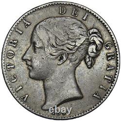 1847 Crown Victoria British Silver Coin Nice
