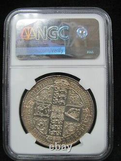 1847 Grande-bretagne Gothic Crown Ngc Proof Details Plugged, Repaired