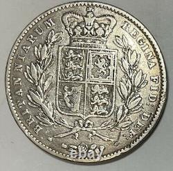 1847 Great Britain Crown Silver Coin Victoria Nice Scarce Coin