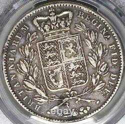 1847 PCGS VF 35 Couronne Victoria Grande-Bretagne 5 Shillings Pièce d'argent (23080203C)