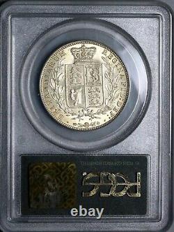 1874 PCGS MS 61 Victoria 1/2 Couronne Grande-Bretagne OGH Pièce en argent (24041102C)