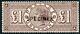 1884 £ 1 Brun-lilas Wmk 3 Couronnes D'échantillon 11. S. G. Taper 185