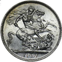 1887 Couronne Victoria British Silver Coin V Nice