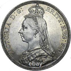 1887 Crown Victoria British Silver Coin Superbe