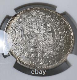 1887 Grande-Bretagne 1/2 Couronne NGC MS62 Pièce en argent Tête de Jubilé de Victoria