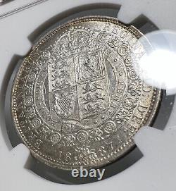 1887 Grande-Bretagne 1/2 Couronne NGC MS62 Pièce en argent Tête de Jubilé de Victoria