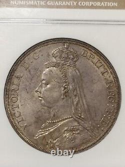 1887 Grande-bretagne Angleterre Victoria Jubilé Couronne 5 Shillings Ngc Ms 64 Unc Nfdc