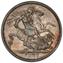 1887 Grande-bretagne Crown S-3921 Pcgs Ms62 Silver Coin