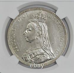 1887 Great Britain Crown Unc Détails Ngc 945407-9