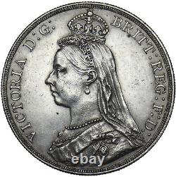 1889 Crown Victoria Pièce D'argent Britannique Très Nice