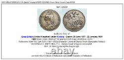 1889 Grande Britaine Royaume-uni Reine Victoria Saint George Cheval Argent Crown Coin I90908