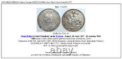1889 Grande-bretagne Reine Victoria Saint George Cheval Argent Crown Coin I113275
