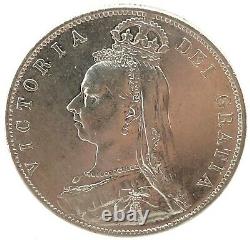 1889 Grande-bretagne Victoria Jubilee Head Half Crown Silver Coin Km #764