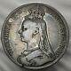 1889 Grande-bretagne Victoria Silver Crown Coin Large Silver Crown Rare Coin