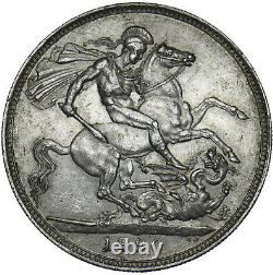 1890 Crown Victoria British Silver Coin V Nice