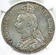 1890 Grande-bretagne Royaume-uni Reine Victoria Grande Pièce De Couronne En Argent De 0,84 Oz Ngc I117857
