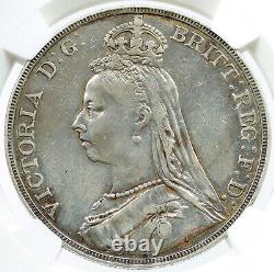 1890 GRANDE-BRETAGNE ROYAUME-UNI REINE VICTORIA Grande pièce de couronne en argent de 0,84 oz NGC i117857