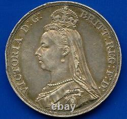 1890 Grande-bretagne 1 Crown Silver Coin (28,27 Grams. 925)