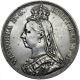 1891 Crown Victoria Pièce D'argent Britannique Très Nice