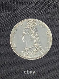 1892 Grande-Bretagne Victoria Demi-couronne en argent - Excellent
