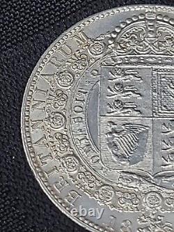 1892 Grande-Bretagne Victoria Demi-couronne en argent - Excellent
