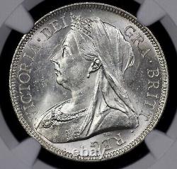 1893 Grande-Bretagne Demi-Couronne en argent NGC MS 63 1/2C